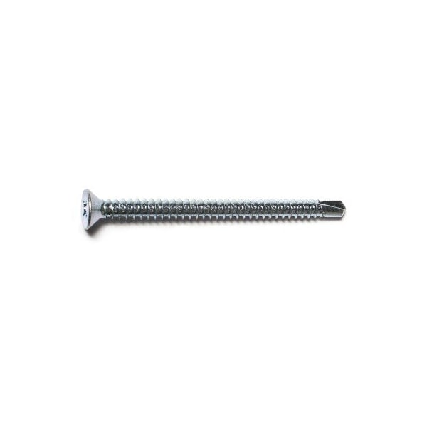 Midwest Fastener Self-Drilling Screw, #10 x 2-1/2 in, Zinc Plated Steel Flat Head Phillips Drive, 100 PK 50905 - main